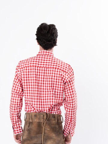 HerzSticht Traditional shirt 'Hochries' in Red