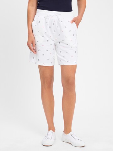 Franco Callegari Regular Pants in White: front