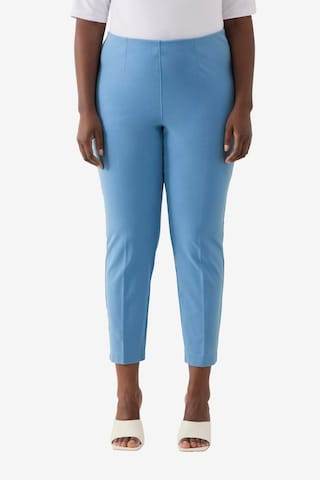 Ulla Popken Regular Broek in Blauw: voorkant