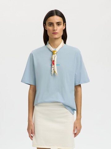 SELECTED - Camiseta ' Selected x Hotel Amour' en azul: frente