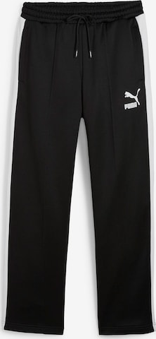 juoda PUMA Plačios klešnės Sportinės kelnės 'T7 ICONIC': priekis