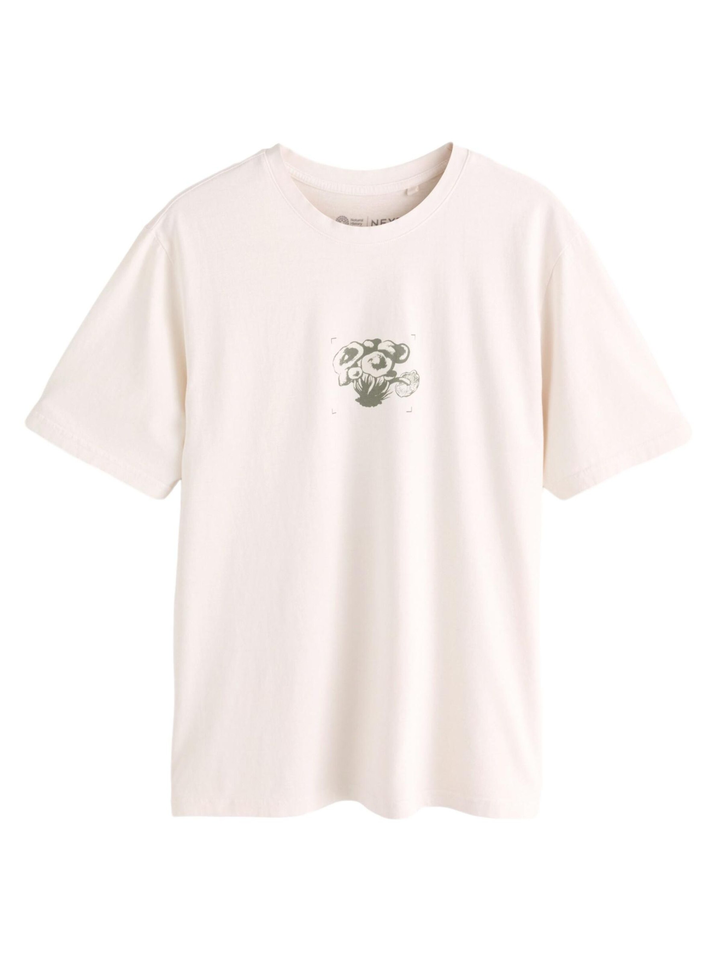 Tricou 'National History Museum' de la Next pe alb: față