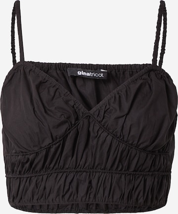 Gina Tricot - Top 'Sanna' em preto: frente