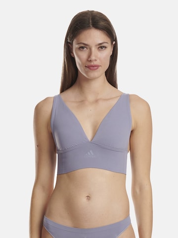 ADIDAS SPORTSWEAR Bustier Sport-BH ' LONGLINE BRA ' in Blau: predná strana