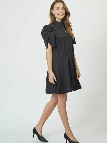Robe-chemise 'Poppy' co'couture en noir