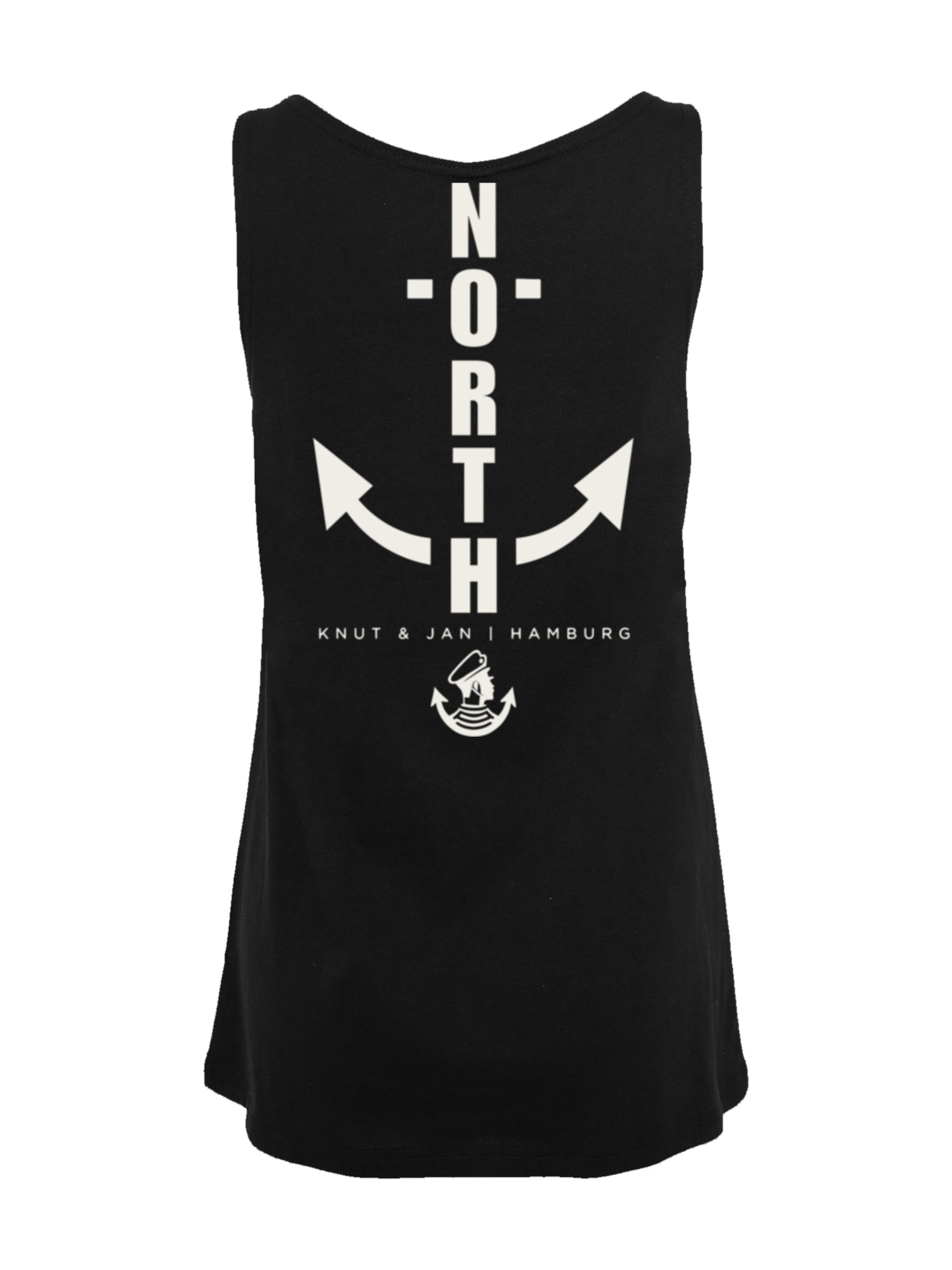 F4NT4STIC Top 'North Anchor Knut & Jan Hamburg' in Zwart