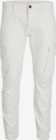 JACK & JONES Tapered Cargobukser i hvid: forside