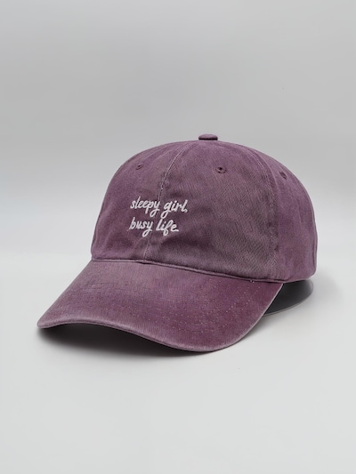 grippyglow Cap 'sleepy girl, busy life' in mottled purple, Item view