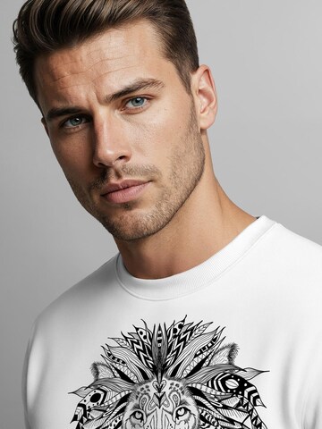 Neverless Sweatshirt 'Boho Lion' in White