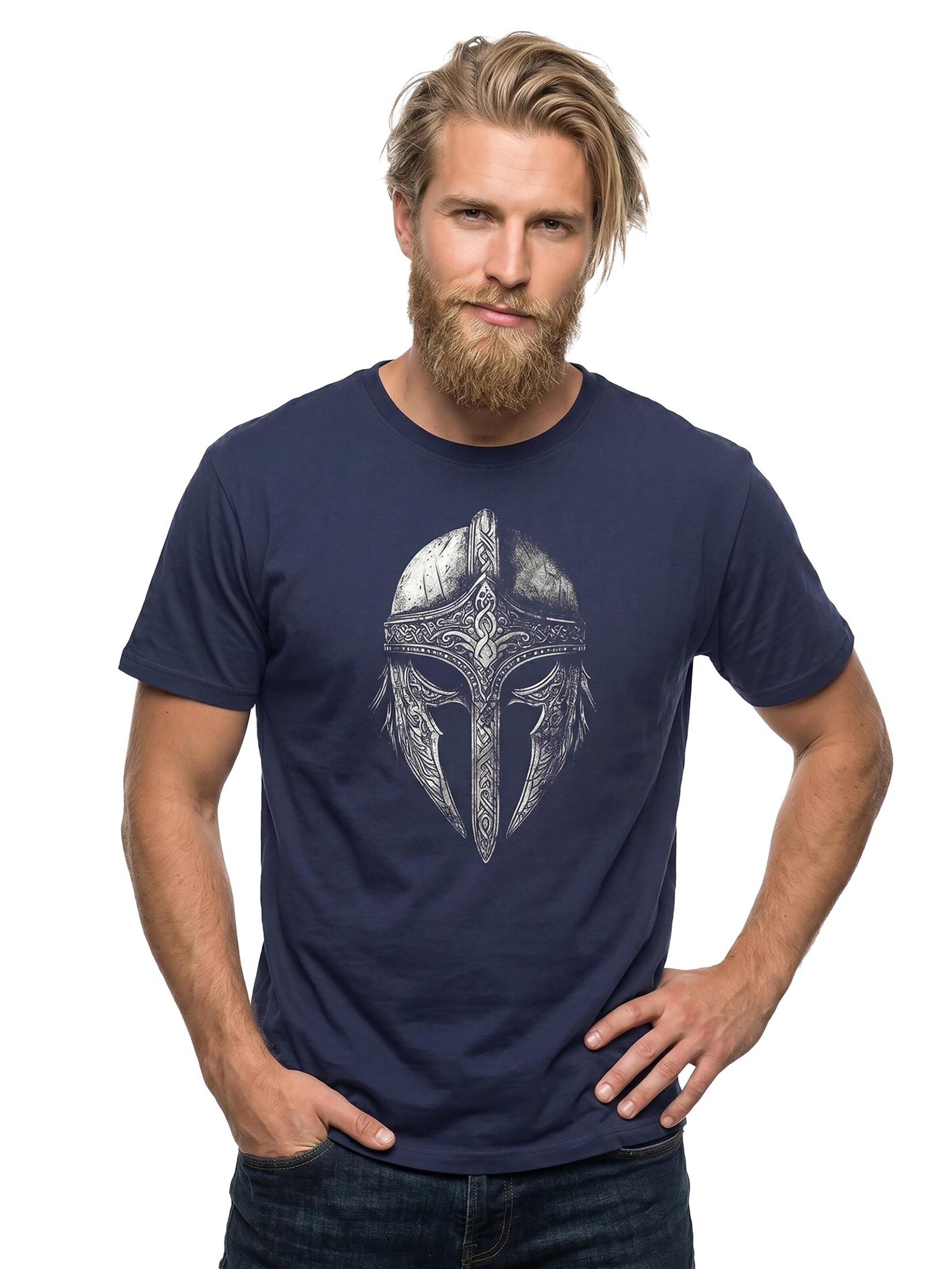 MAKAYA Shirt 'Vikinger Helm' in Blue