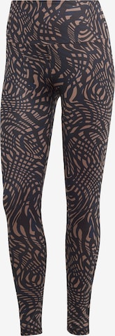 Pantalon de sport 'Essentials Printed' ADIDAS PERFORMANCE en noir : devant