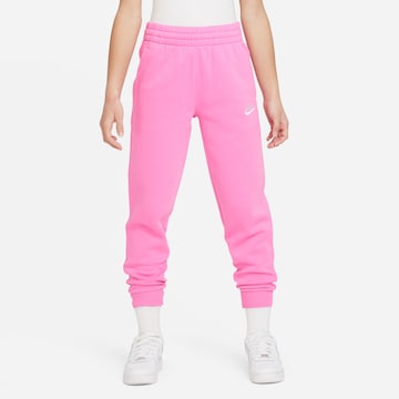 Nike Sportswear Tapered Pants in Pink: front
