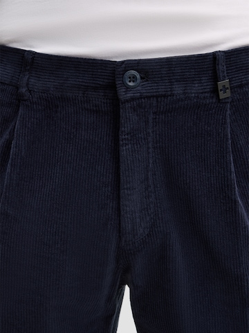 STRELLSON Loosefit Bandplooibroek in Blauw