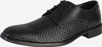 Gordon & Bros Lace-Up Shoes in Black: front