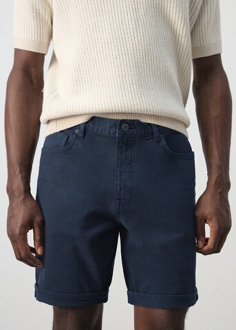 MANGO MAN Slimfit Shorts 'Nepto' in Blau