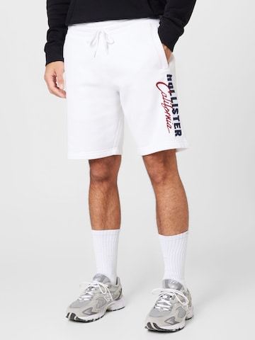 HOLLISTER Normalny Spodnie w kolorze biały: przód
