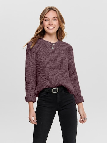 ONLY Sweater 'Fiona' in Purple: front