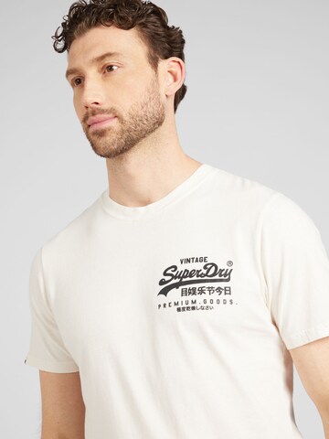 T-Shirt ' Tokyo' Superdry en blanc