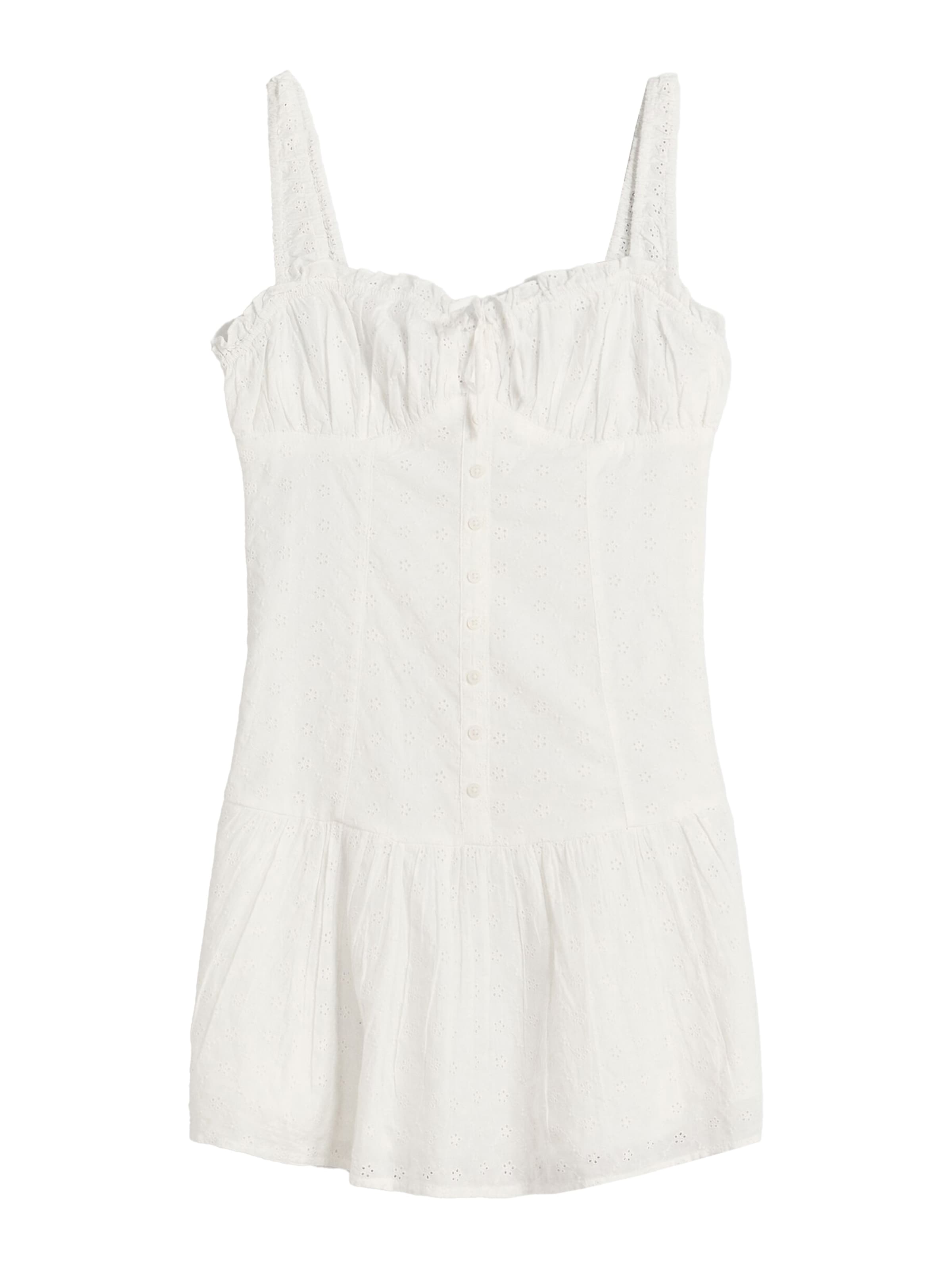 Rochie de vară de la Bershka pe alb: față