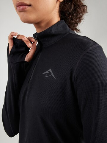 NIKE Sports sweatshirt 'TRAIL' in Black