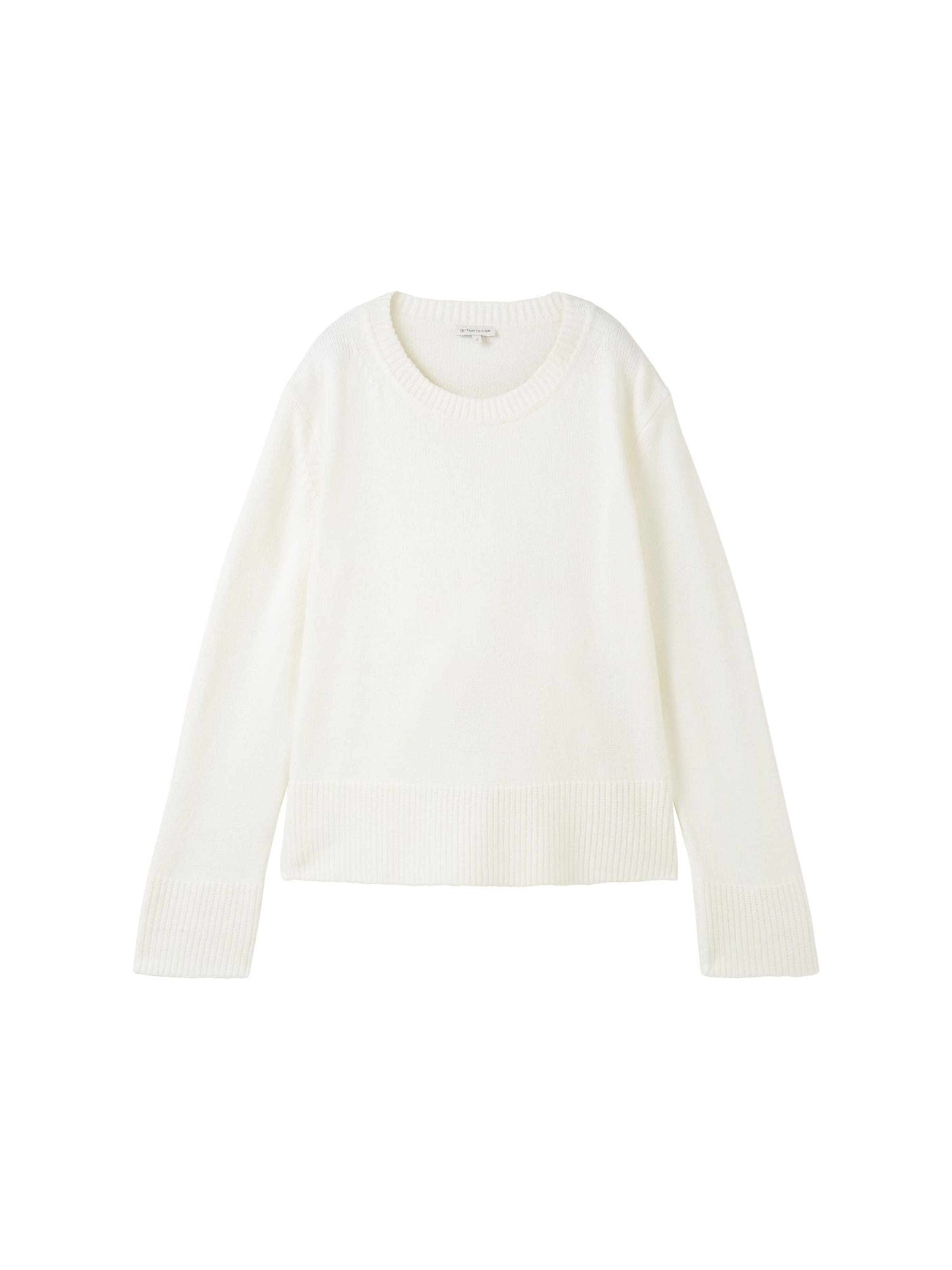 TOM TAILOR Trui in Wit: voorkant