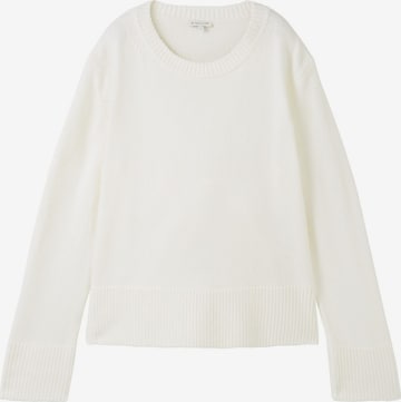 Pull-over TOM TAILOR en blanc : devant