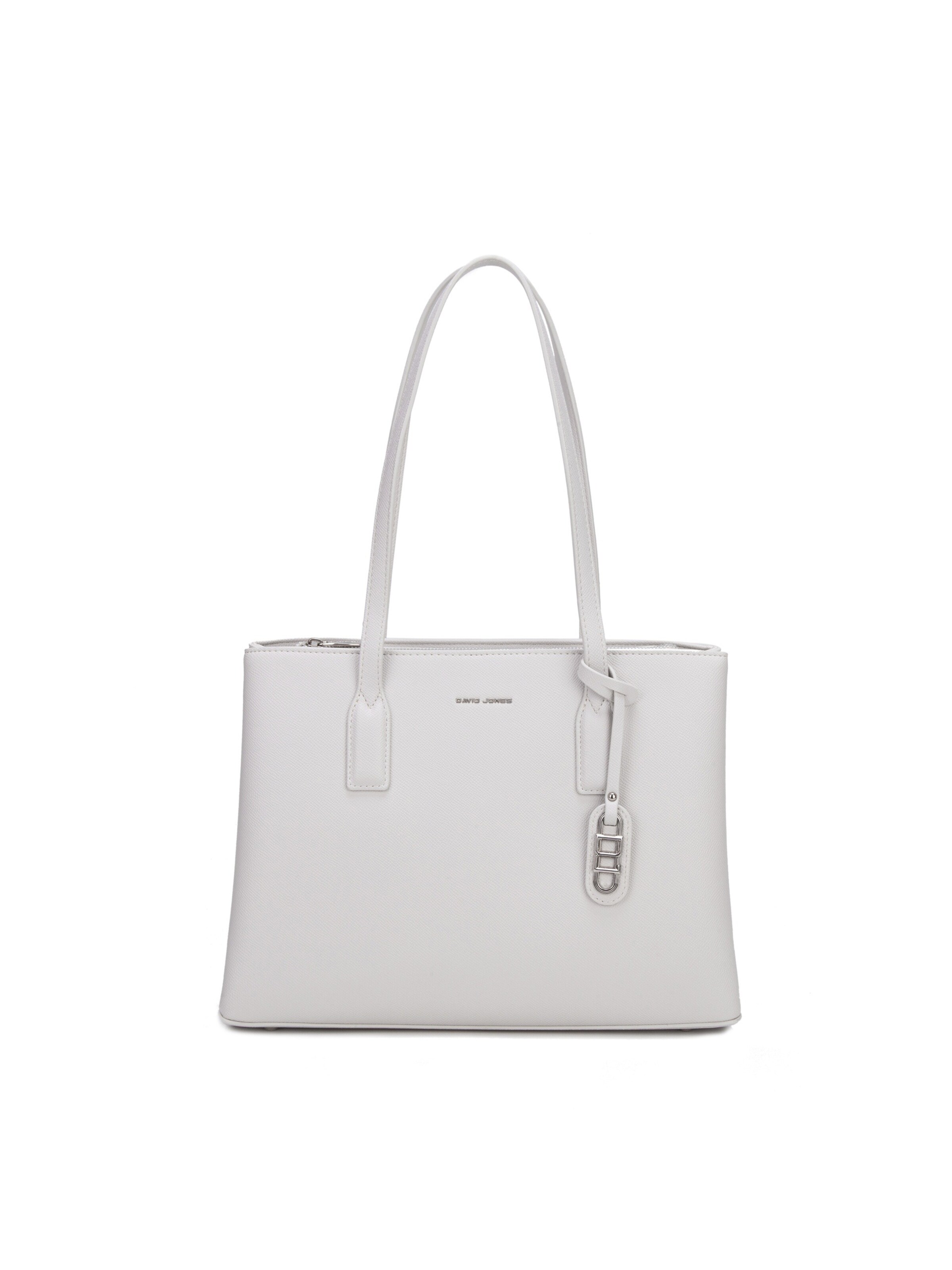 Borsa a spalla 'Borsa a Spalla David Jones Ecopelle Saffiano Doppi Manici' di David Jones in beige: frontale