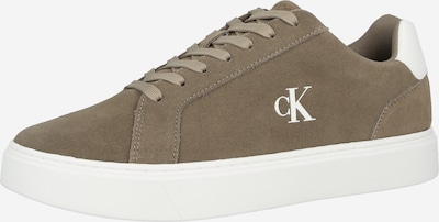 Sportbačiai be auliuko iš Calvin Klein, spalva – rusvai žalia / balta, Prekių apžvalga