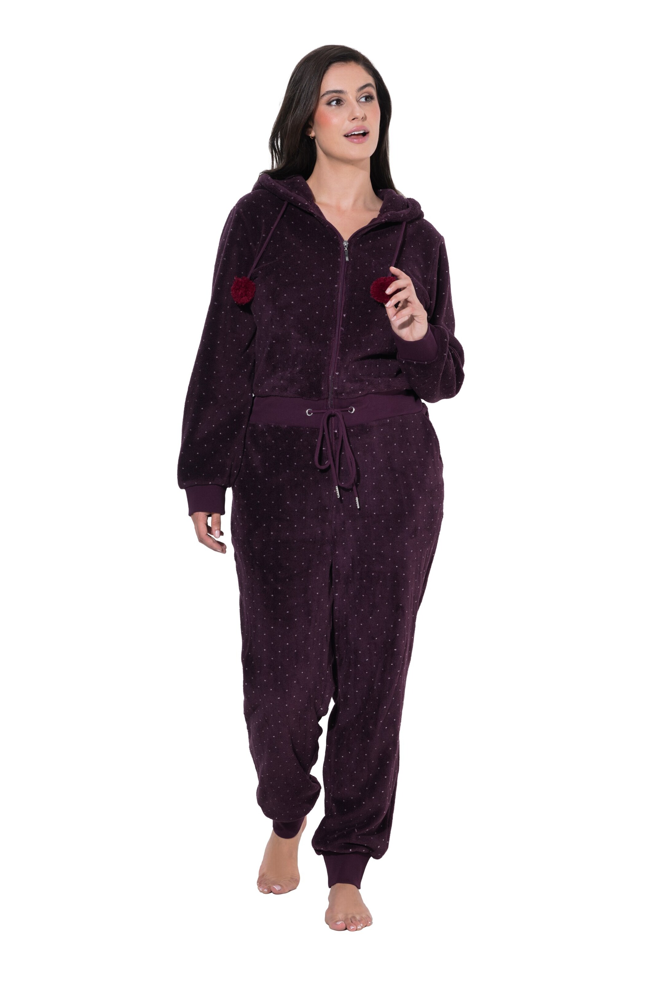 Ulla Popken Jumpsuit in Lila: voorkant