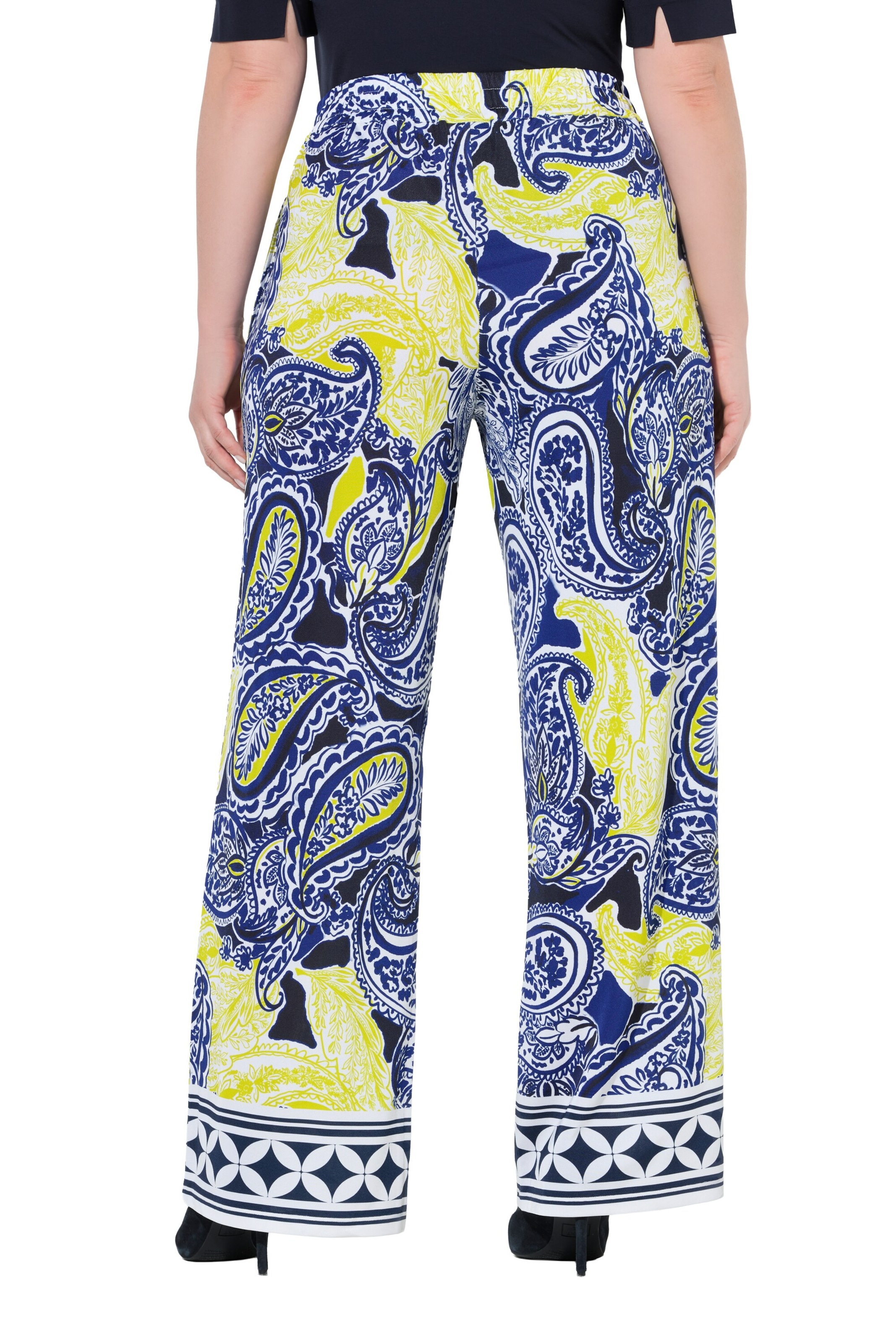 Ulla Popken Wide Leg Schlupfhose in Blau