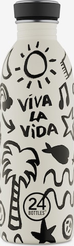 Borraccia 'Urban Horizon' di 24Bottles in bianco: frontale