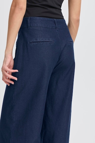 ICHI Wide leg Trousers 'IHKATE ' in Blue