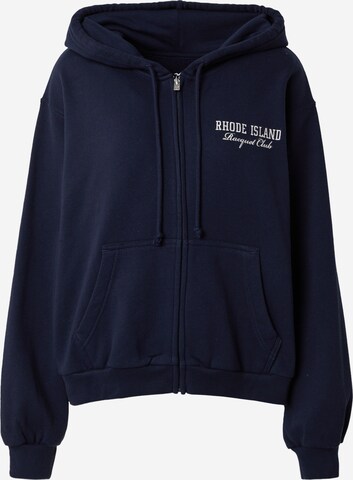 HOLLISTER Zip-Up Hoodie in Blue: front