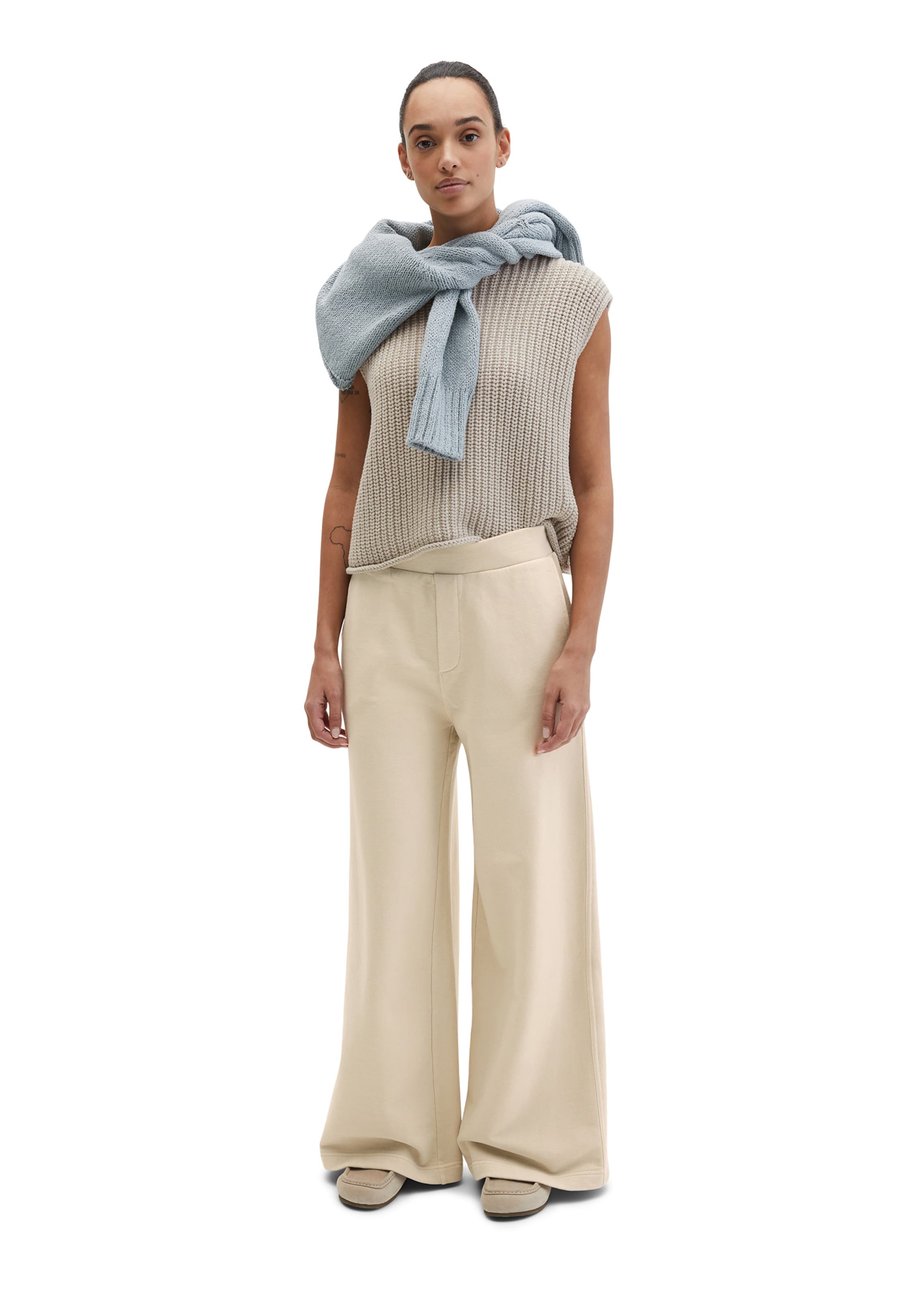 Marc O'Polo Wide Leg Hose in Beige