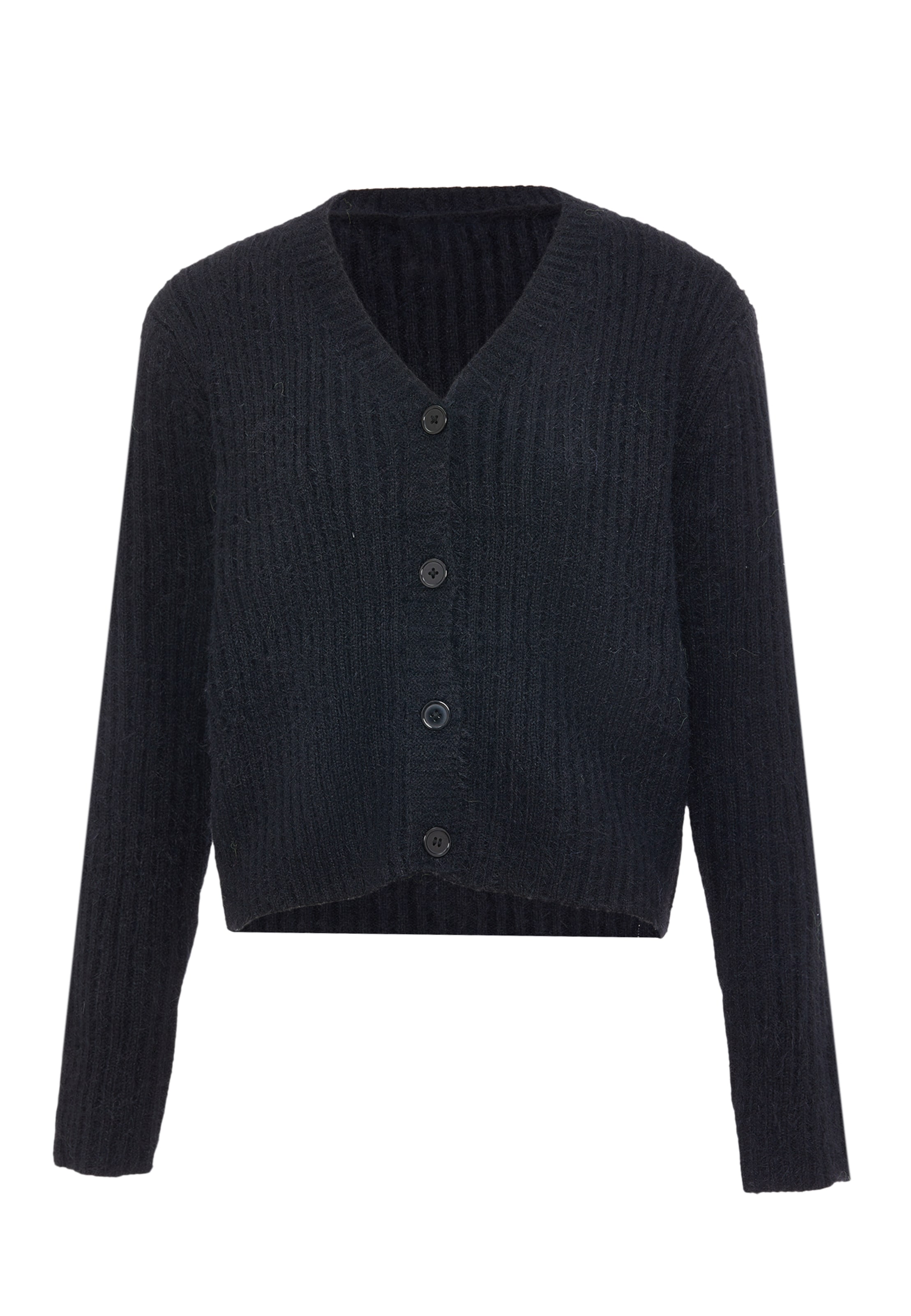 Poomi Плетена жилетка в черно: отпред