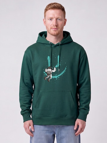 Sweat-shirt ' Graffiti Astronaut ' Watapparel en vert : devant
