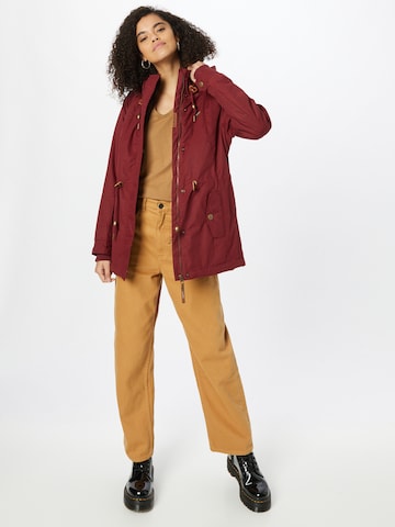 Parka mi-saison 'Monadis' Ragwear en rouge