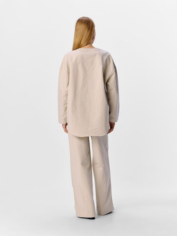 Wide Leg Pantalon OBJECT en beige