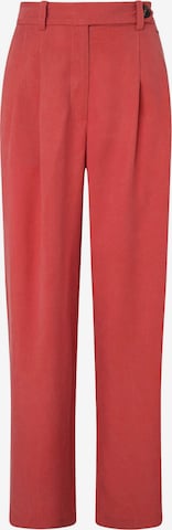 Pepe Jeans Wide leg Bandplooibroek 'BERILA' in Rood: voorkant