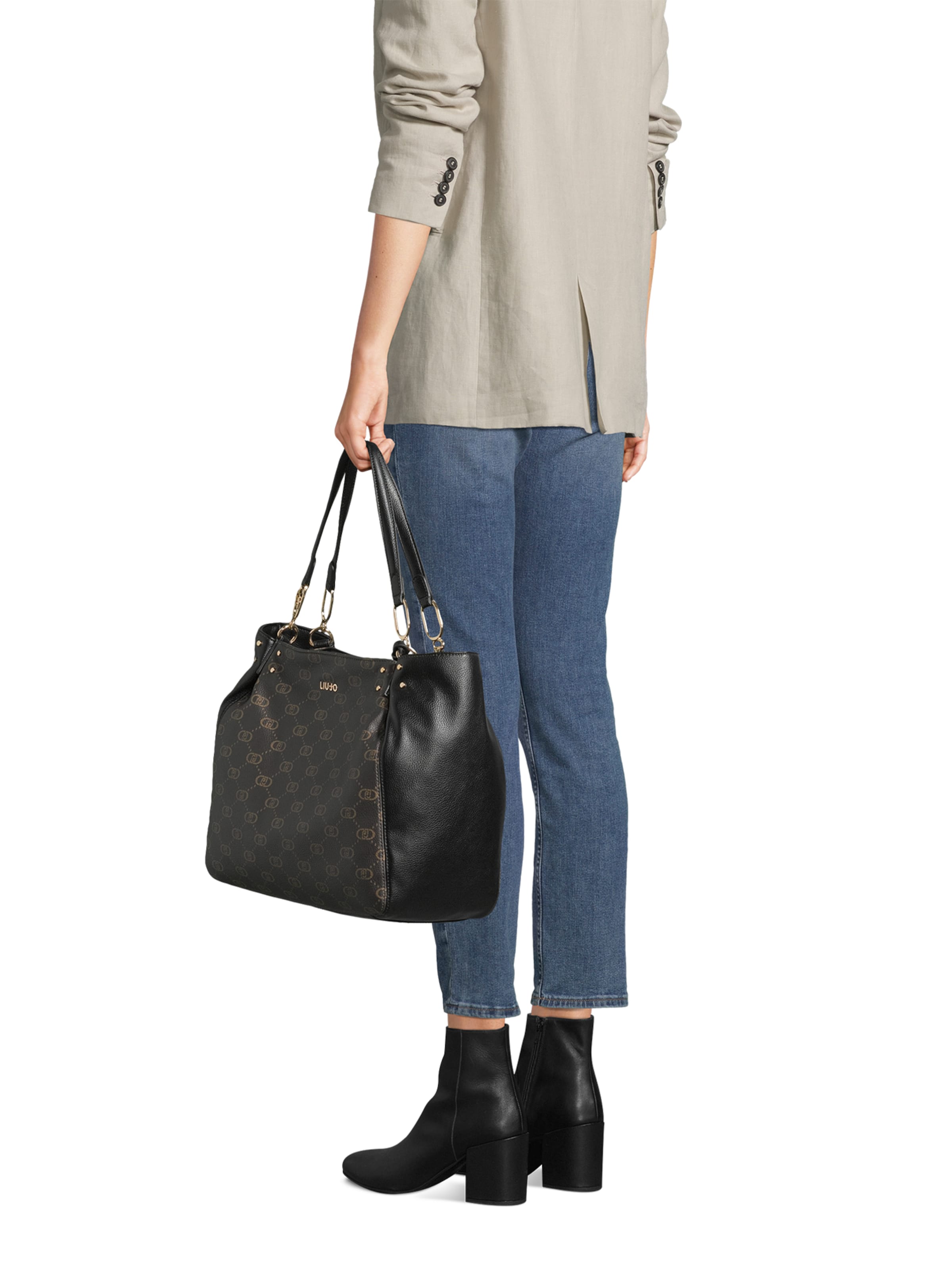 Liu Jo Μεγάλη τσάντα σε μαύρο: μπροστά