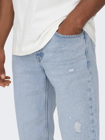 Only & Sons Loosefit Jeans 'Edge' in Blauw
