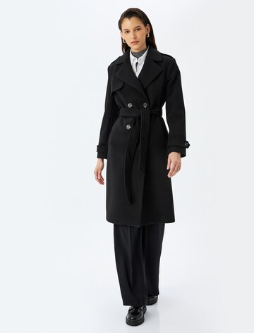 Koton Between-Seasons Coat in Black