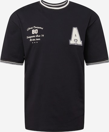 Tricou 'COLLEGIATE' de la River Island pe negru: față