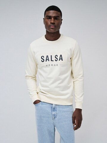 Salsa Jeans Sweatshirt in Beige: front