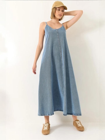 Bianco Lucci Jurk in Blauw