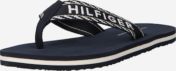 TOMMY HILFIGER - Sandalias de dedo en azul: frente