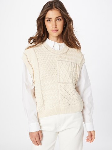 Free People Trui 'TAKE THE PLUNGE' in Beige: voorkant