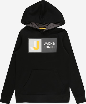 Felpa 'Logan' di Jack & Jones Junior in nero: frontale