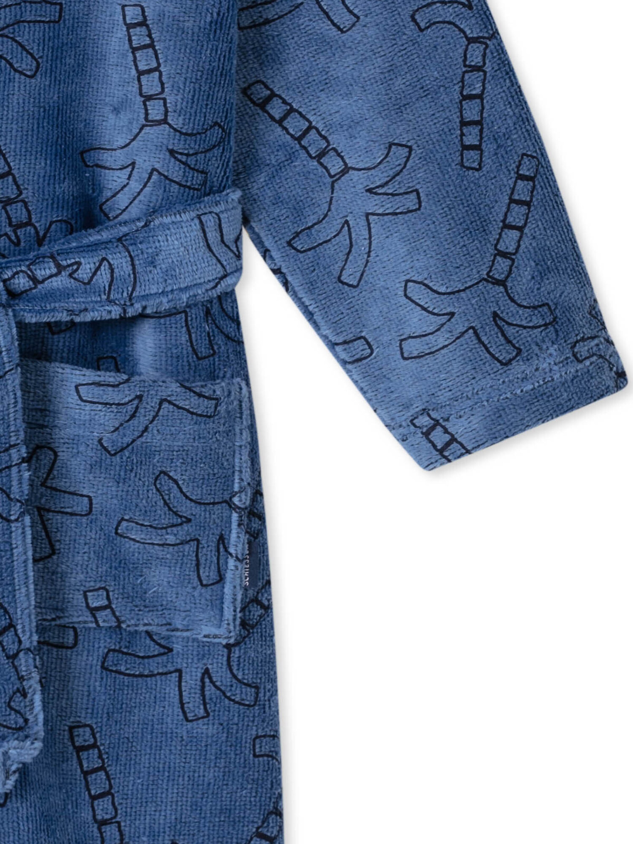 SCHIESSER Bathrobe 'Aqua' in Blue