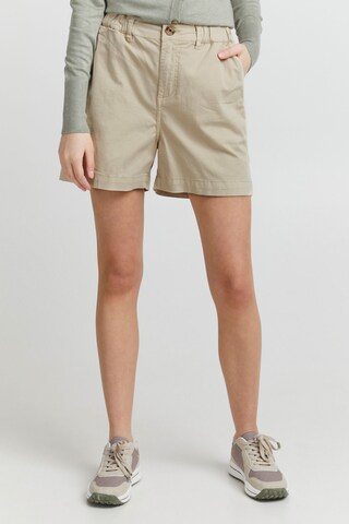 Regular Pantalon chino 'Chai' Oxmo en beige : devant